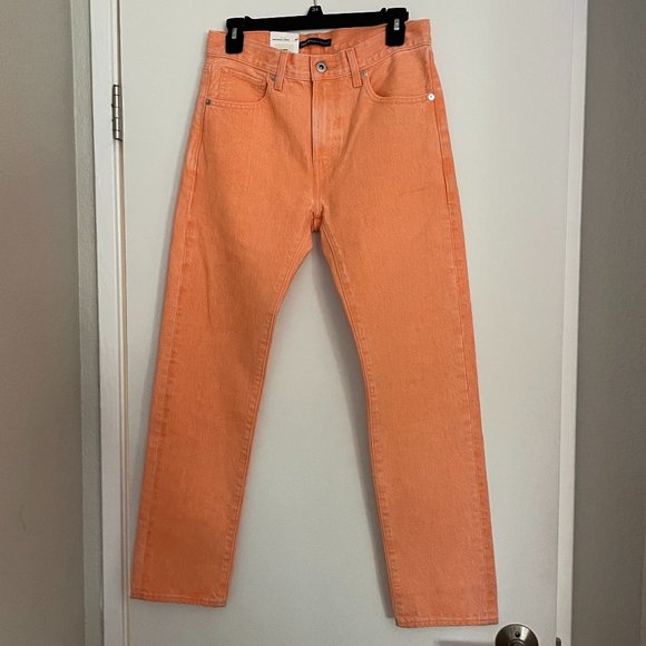 NWT Levi's Pipe Straight Jeans in Sherbet Orange - Picture 6 of 7